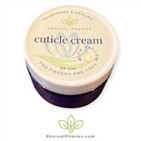 Revival Pharms’ Cuticle Cream with lanolin and essential oils nourishes dry cuticles and nails, crafted in Lincoln, NE.