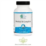Ortho Molecular Methyl B Complex is formulated with eight essential B vitamins, choline, inositol, and folate to support energy production and immune, cardiovascular and neurological health.