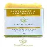Enjoy or gift our Revival Pharms Cedarwood & Lemongrass Soap. 4 oz. Leaves your skin purely clean, without toxins, and nourished and moisturized. Save 10% with a 3 pack to use or gift to others.