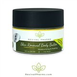 Revival Pharms’ Skin Renewal body butter, with 300mg CBD, 300mg CBG, and shea butter, renews skin with THC-free Lincoln, NE-crafted botanicals.