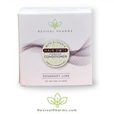 Revival Pharms’ Hair Dot Rosemary Lime Solid Conditioner hydrates hair with glycerin, eco-friendly, crafted in Lincoln, NE.